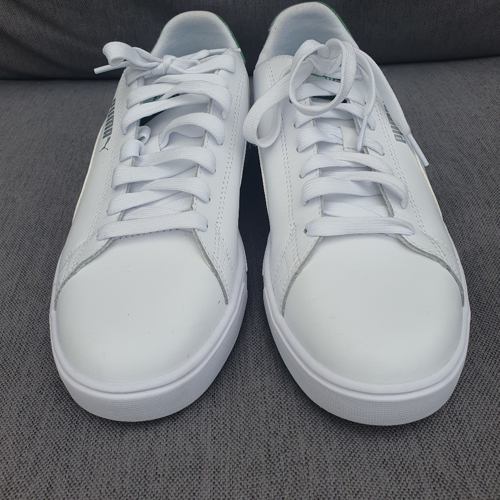 Puma Pro Serve Lite Bnwot Leather Trainers Unisex Uk8 White New. - Picture 9 of 11